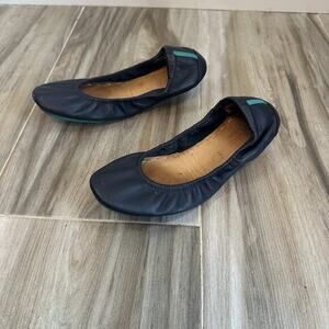 Tieks by‎ Gavrieli Leather Ballet Flats Black Shoes Womens Size 7 Casual Career